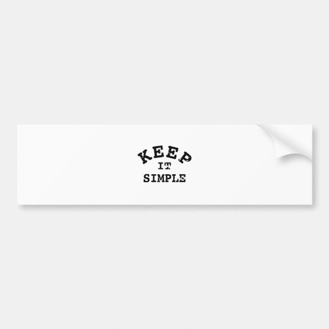 Behålla IT enkel typografi Bildekal (Framsidan)