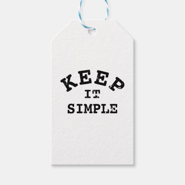 Behålla IT enkel typografi Presentetikett (Framsidan)