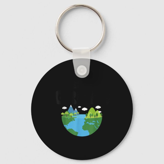 Behålla IT Grönt Earth Day Planet Environmental Me Nyckelring (Framsida)