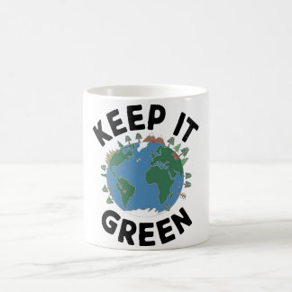 Behålla IT-Grönt - natur- och jordbild Kaffemugg