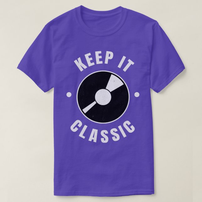 Behålla IT Klassisk vinylregistrering DJ Vinyl LP  T Shirt (Design framsida)