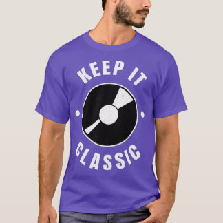Behålla IT Klassisk vinylregistrering DJ Vinyl LP T Shirt