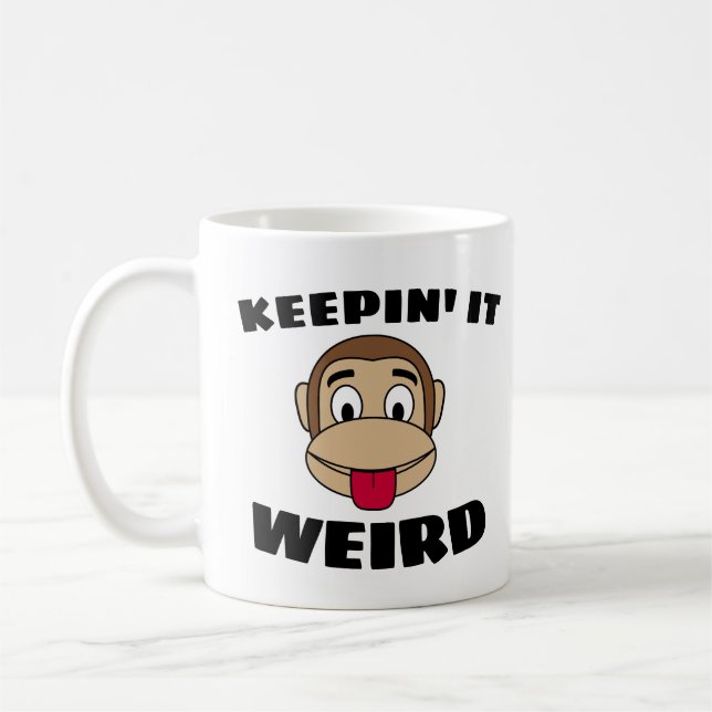 BEHÅLLA IT-KONSTIGEN FUNNY MONKEY COFFEE Mugg (Vänster)