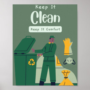 Behålla IT-renare Behålla IT-komfort Poster