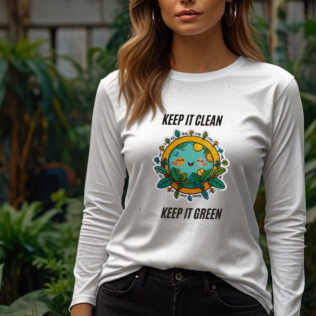 Behålla IT-rengöring och Grönt | Kvinnors vanliga  T Shirt (Skapare uppladdad)