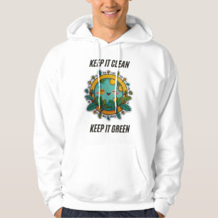 Behålla IT-rengöring och Grönt   Manar Basic Hoodi Hoodie