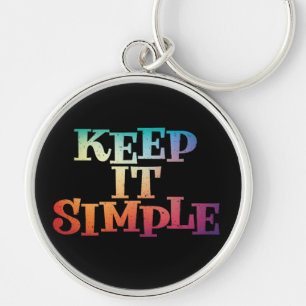 Behålla IT Simple Recovery Slogan Quote Rund Silverfärgad Nyckelring