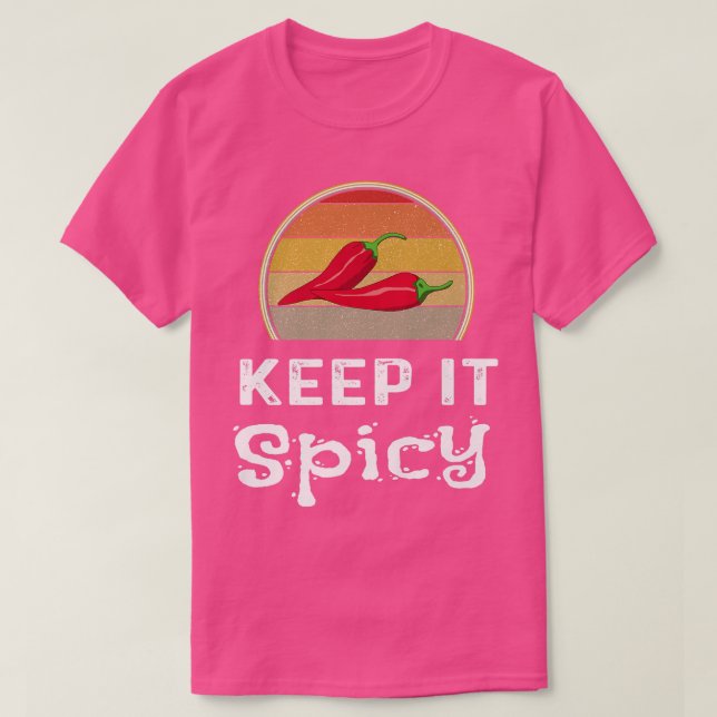 Behålla IT Spicy Chili Cook Av Funny Retro Cooking T Shirt (Design framsida)