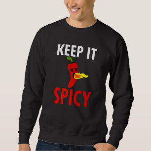 Behålla IT Spicy Hett Chili Fire Pepper Sauce Lång Ärmad Tröja