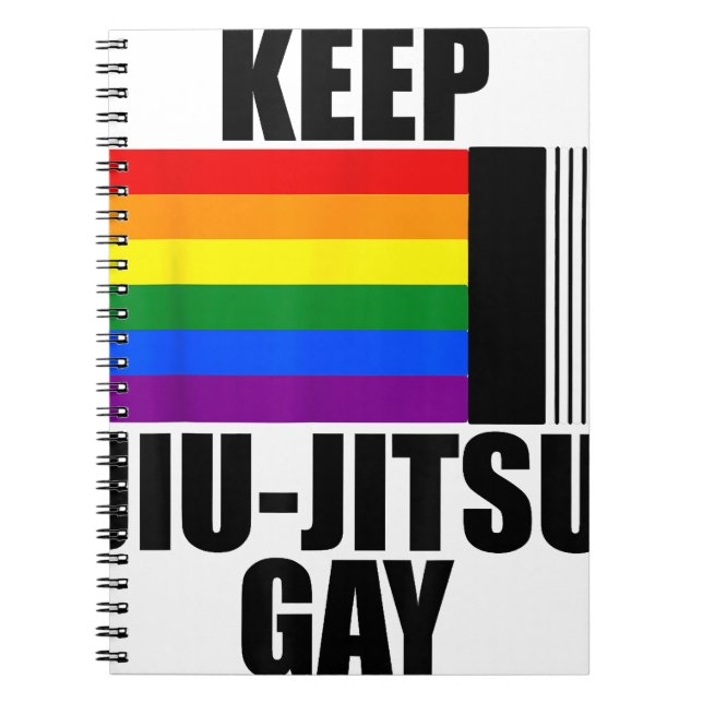 Behålla Jiu Jitsu Gay Shirt LGBT Gay pride Måndage Anteckningsbok (Framsidan)