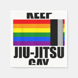 Behålla Jiu Jitsu Gay Shirt LGBT Gay pride Måndage Pappersservett