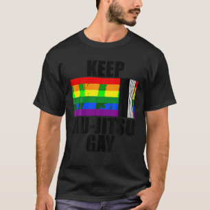 Behålla Jiu Jitsu Gay Shirt LGBT Gay pride Måndage T