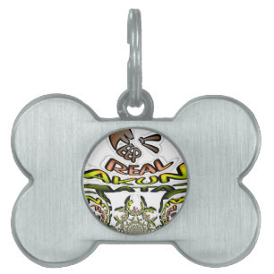 Behålla: Kaleidoscope Art-utskrift/grafik Namnbricka Husdjur