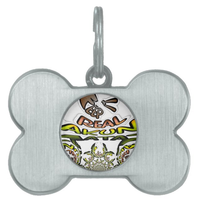 Behålla: Kaleidoscope Art-utskrift/grafik Namnbricka Husdjur (Framsidan)