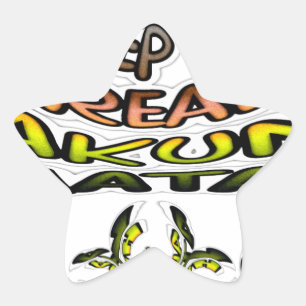 Behålla: Kaleidoscope Art-utskrift/grafik Stjärnformat Klistermärke