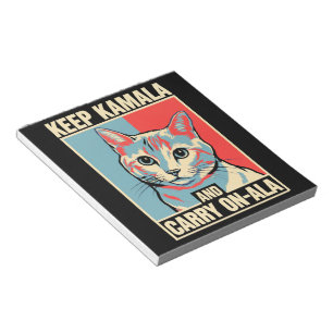 Behålla Kamala och Carry On-A-La Kamala Harris Anteckningsblock