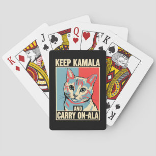 Behålla Kamala och Carry On-A-La Kamala Harris Casinokort