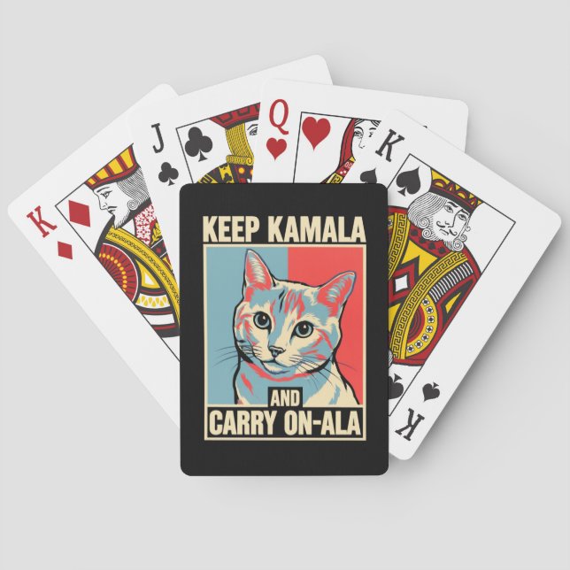 Behålla Kamala och Carry On-A-La Kamala Harris Casinokort (Baksidan)