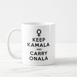 Behålla Kamala och Carry Onala Kaffemugg