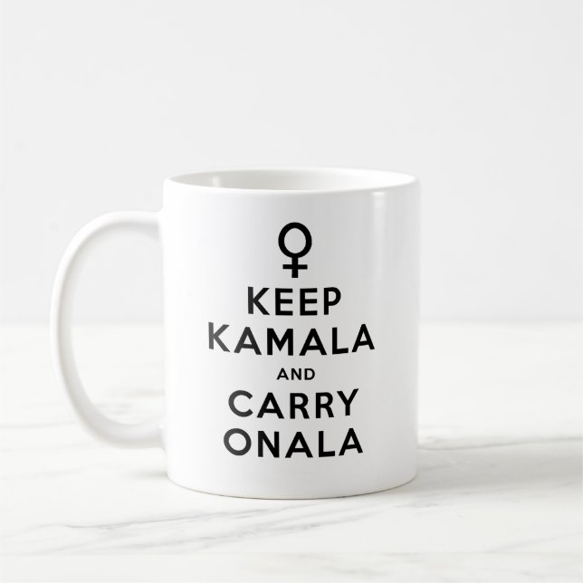 Behålla Kamala och Carry Onala Kaffemugg (Vänster)