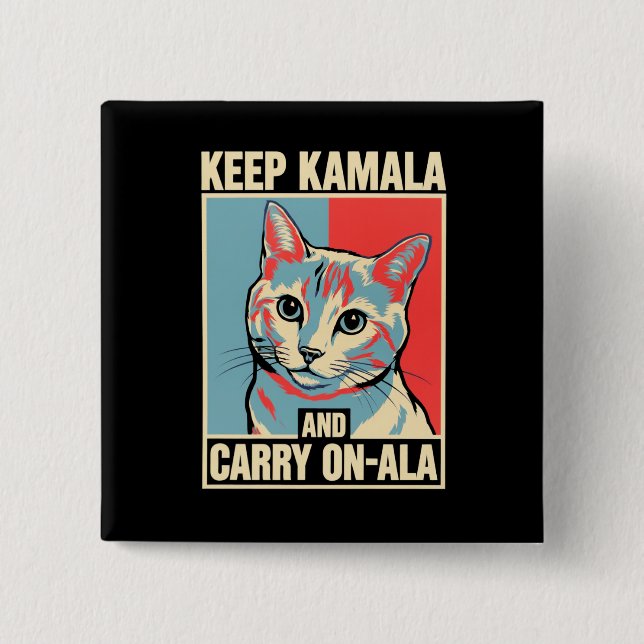 Behålla Kamala och Framföra-A-La LA Kamala Harris Knapp (Framsida)