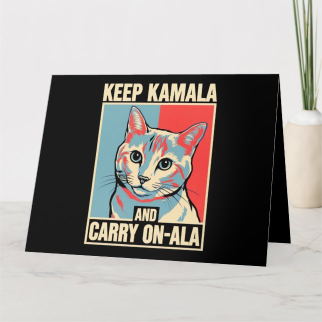 Behålla Kamala och Framföra-A-La LA Kamala Harris Kort (Framsida)