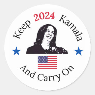 Behålla Kamala Sticker Runt Klistermärke