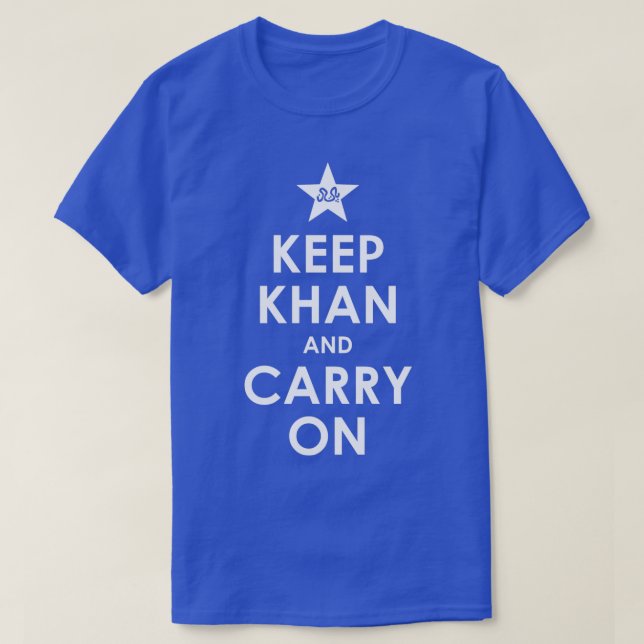 Behålla Khan och fortsätt med Pakistan Cricket Cla T Shirt (Design framsida)
