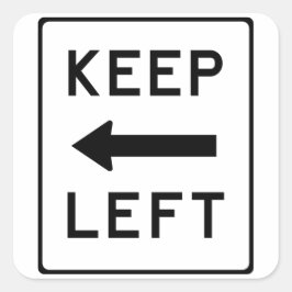 Behålla Lämnat: Demokratisk politisk prägel Fyrkantigt Klistermärke