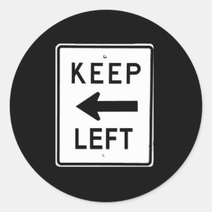 BEHÅLLA LÄMNAT SIGN RUNT KLISTERMÄRKE