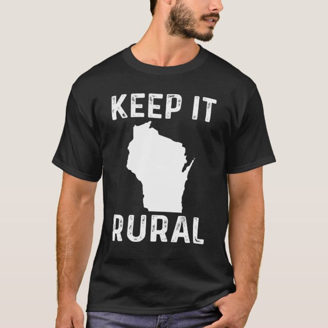 Behålla: Landsbygdsgården Wisconsin Land Hum T Shirt (Framsida)