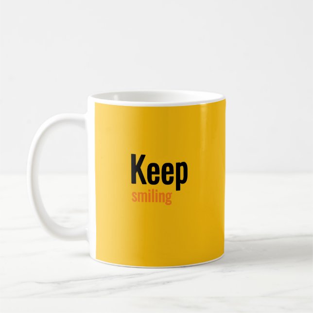 behålla leende kaffemugg (Vänster)