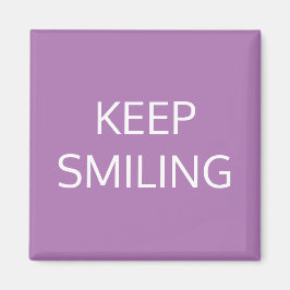 Behålla, leende, lavender white Magnet