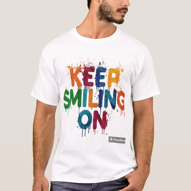 Behålla leende på t shirt (Framsida)