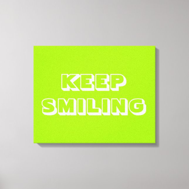 Behålla Lekning, grönt av chartreus vit Canvastryck (Framsida)