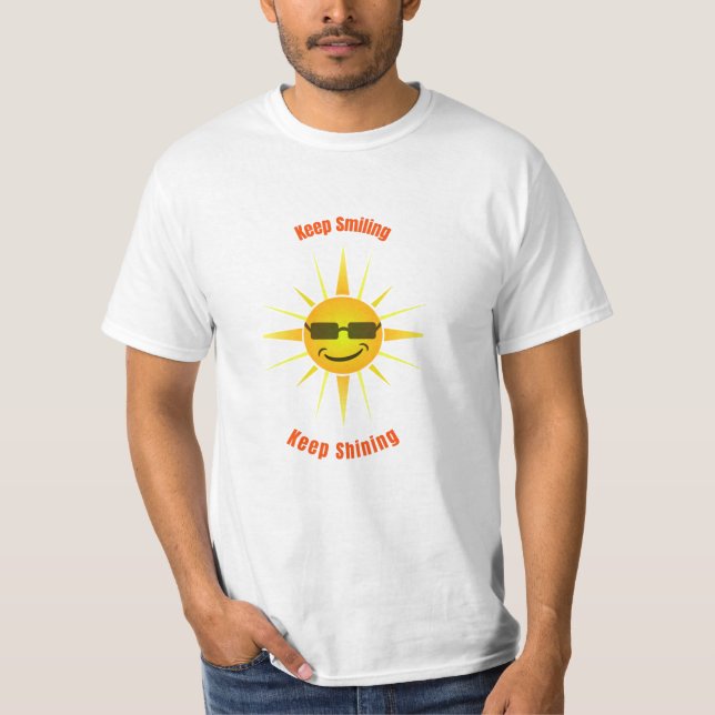 Behålla Lekning och Behålla Shining T Shirt (Framsida)