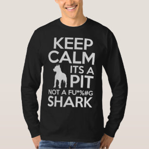 Behålla Lugn A Pit Bull Dog Pappa T Shirt