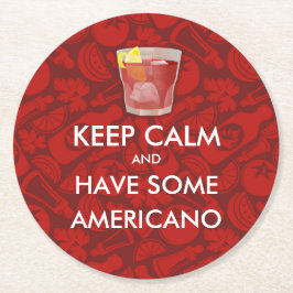 Behålla Lugn - Americano Underlägg Papper Rund