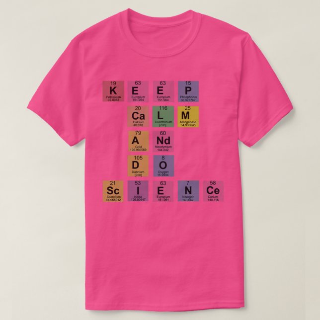 Behålla Lugn amp Do Science 3 T Shirt (Design framsida)