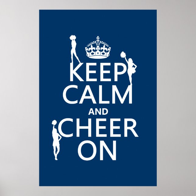Behålla Lugn and Cheer On (cheerleadership) (valfr Poster (Framsidan)