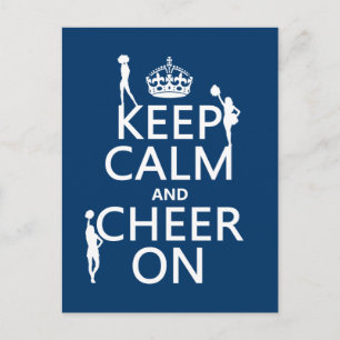 Behålla Lugn and Cheer On (cheerleadership) (valfr Vykort