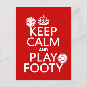 Behålla Lugn and Play Footy (fotboll) (fotboll) Vykort