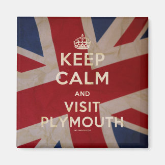 "Behålla Lugn and Visit Plymouth" Magnet