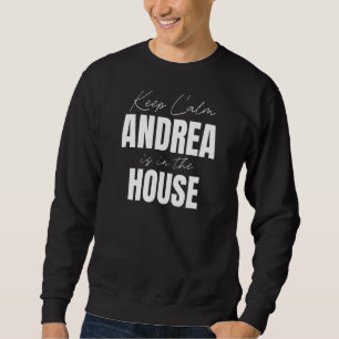 Behålla Lugn Andrea är i huset Andrea Lång Ärmad Tröja