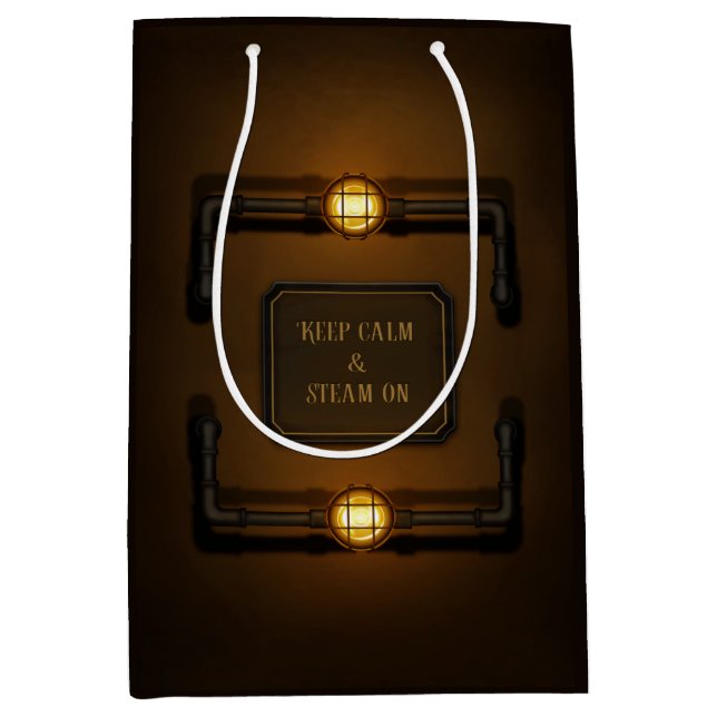 "Behålla Lugn & ånga på" Maskin Age Steampunk (Framsidan)