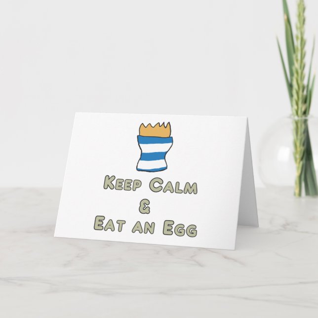 Behålla Lugn Ät ett ägg Kort (Framsida)