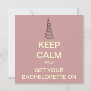 BEHÅLLA LUGN Bachelorette Party Anpassningsbar Inb Inbjudningar