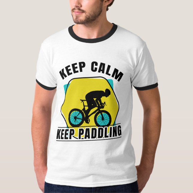 Behålla Lugn Behålla Paddling Manar T Shirt (Framsida)