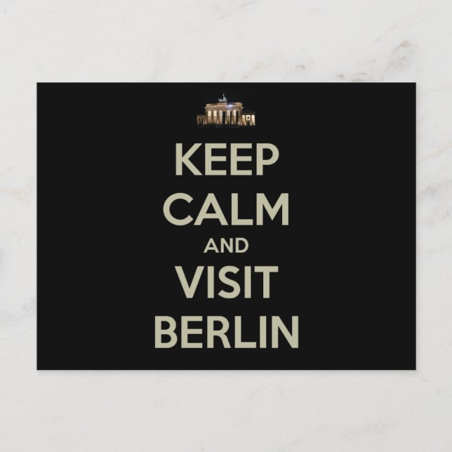 behålla lugn besök berlin vykort (Framsida)