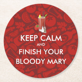 Behålla Lugn - Bloody Mary Underlägg Papper Rund